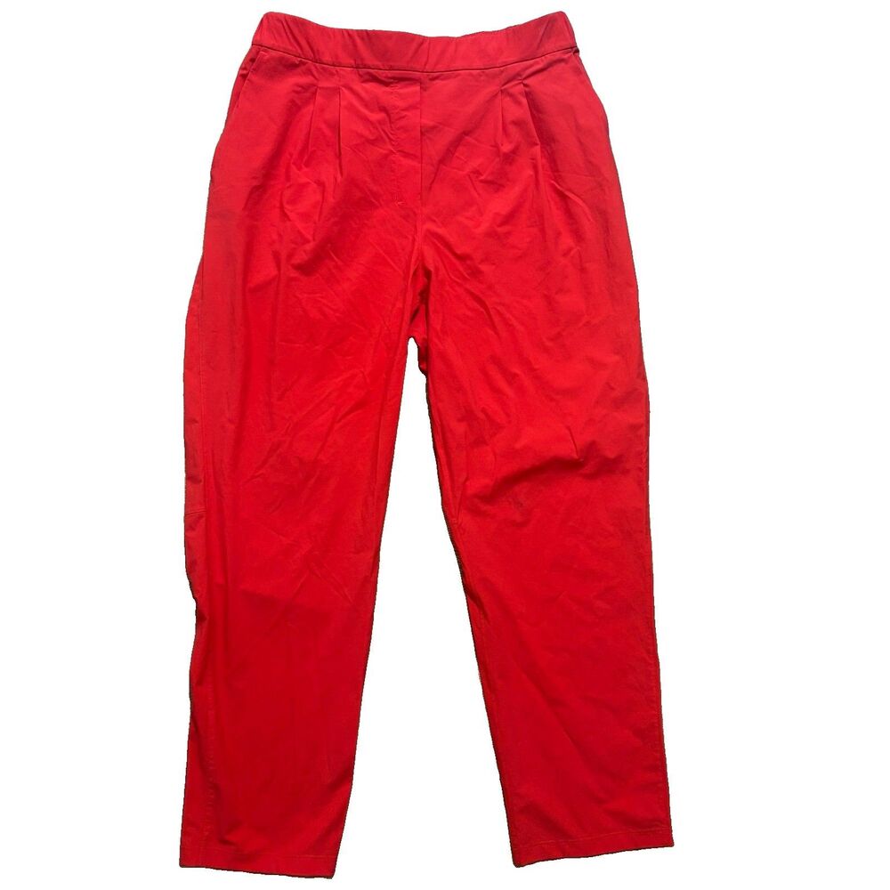 Lululemon Your True Trouser Women’s Sz 10 High Rise Crop Pant Carnation Red READ